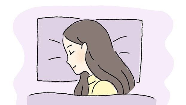 睡眠中の女性