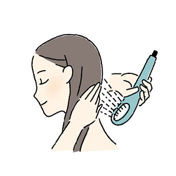 毛の流れに逆らうようにすすぐ