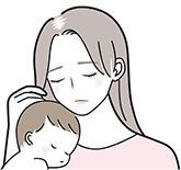 分娩後脱毛症 イメージ図